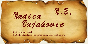 Nadica Bujaković vizit kartica